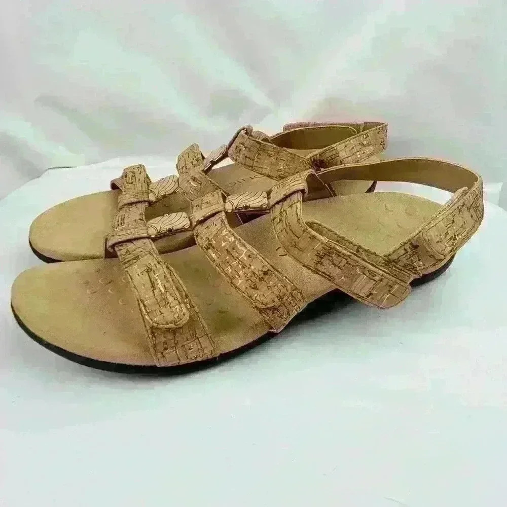 Vionic Amber Tan Cork Sandal sz 10 - Picture 7 of 14